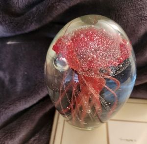 Murano Style Jellyfish Paperweight